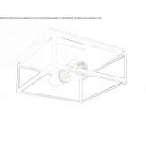 Ceiling lamp made of glass and stainless steel Heede