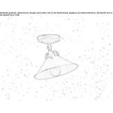 Regulowana mosiężna lampa sufitowa Dale