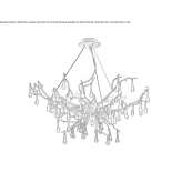 Halogen bronze ceiling lamp Chace