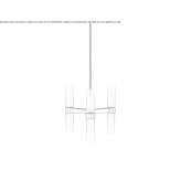 LED ceiling lamp handmade of frosted glass Bennekom