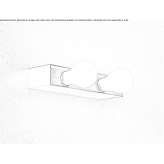 Stalowy kinkiet/lampa sufitowa Palpa