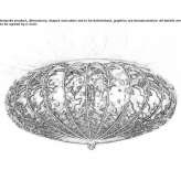 Murano glass ceiling lamp Atea
