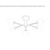 Ceiling lamp in borosilicate glass and metal Gurdon
