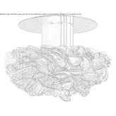 Glass ceiling lamp Tavullia