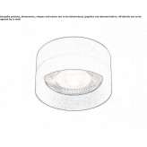 LED ceiling lamp made of powder-coated aluminum Almasu