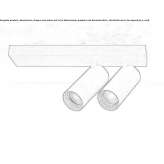Adjustable LED ceiling lamp made of powder-coated aluminum Caracoli