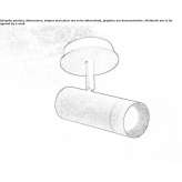 Adjustable LED ceiling lamp made of powder-coated aluminum Caracoli