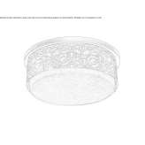 Ceiling lamp in metal and fabric Pleven