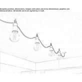 Modular metal ceiling lamp Yaltem