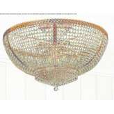 Incandescent brass ceiling lamp with crystals Palanca