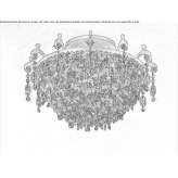Metal ceiling lamp with crystals Talana