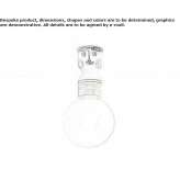LED ceiling lamp handmade from ceramics Orchamps