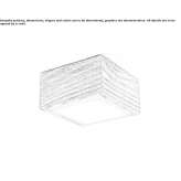 Wall lamp/ceiling lamp made of wood and glass Sandona