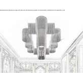 LED ceiling lamp made of painted metal with crystals Oviglio