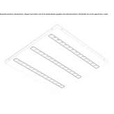 LED lamp made of powder-coated steel for suspended ceilings Ventsy