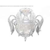 Bulb ceiling lamp made of blown glass with crystals Vinerea