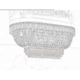 Bulb, chrome ceiling lamp with crystals Palanca