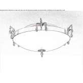 Glass ceiling lamp with crystals Stowe