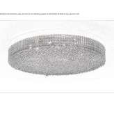 Bulb, chrome ceiling lamp with crystals Palanca