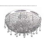Bulb, metal ceiling lamp with crystals Henry