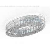 Bulb, metal ceiling lamp with crystals Palanca