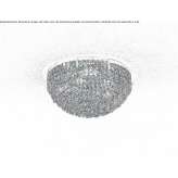 Bulb, metal ceiling lamp with crystals Palanca