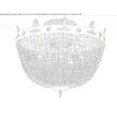 Żarowa mosiężna lampa sufitowa z kryształkami Palanca
