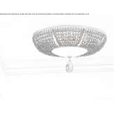 Metal ceiling lamp with crystals Lanklaar