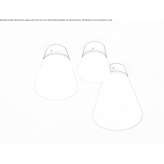LED ceiling lamp made of glass and aluminum Lacolle