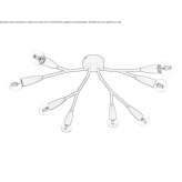 Metalowa lampa sufitowa Bonbeach