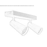 Adjustable metal LED ceiling lamp Santorso
