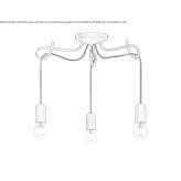 Metalowa lampa sufitowa Fram