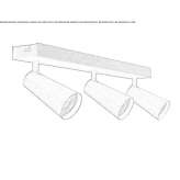 Regulowana metalowa lampa sufitowa LED Santorso