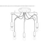 Metalowa lampa sufitowa Fram