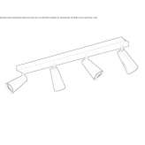 Adjustable metal LED ceiling lamp Santorso