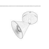 Regulowana, metalowa lampa sufitowa Pachas