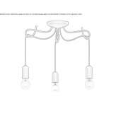 Metal ceiling lamp Fram