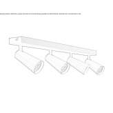 Adjustable metal LED ceiling lamp Santorso