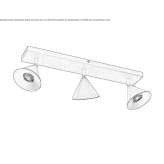 Adjustable metal ceiling lamp Pachas