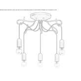 Metalowa lampa sufitowa Fram