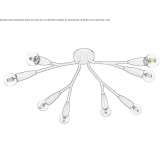 Metalowa lampa sufitowa Bonbeach