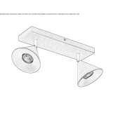 Adjustable metal ceiling lamp Pachas