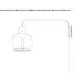 Regulowana mosiężna lampa ścienna Isakly