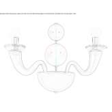 Wall lamp made of blown glass Hubbard