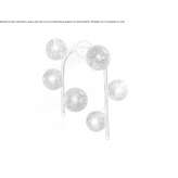 LED wall lamp made of blown glass Lent