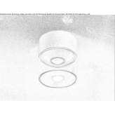 Outdoor LED ceiling lamp in glass and aluminum Cardston
