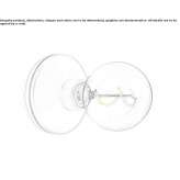 Wall lamp made of glass and aluminum, wireless Moosch