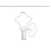 Venetian crystal wall lamp Lobitos