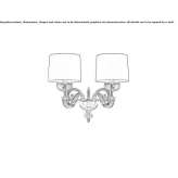 Venetian crystal wall lamp Losacio
