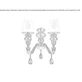Venetian crystal wall lamp Olleros